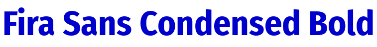 Fira Sans Condensed Bold font
